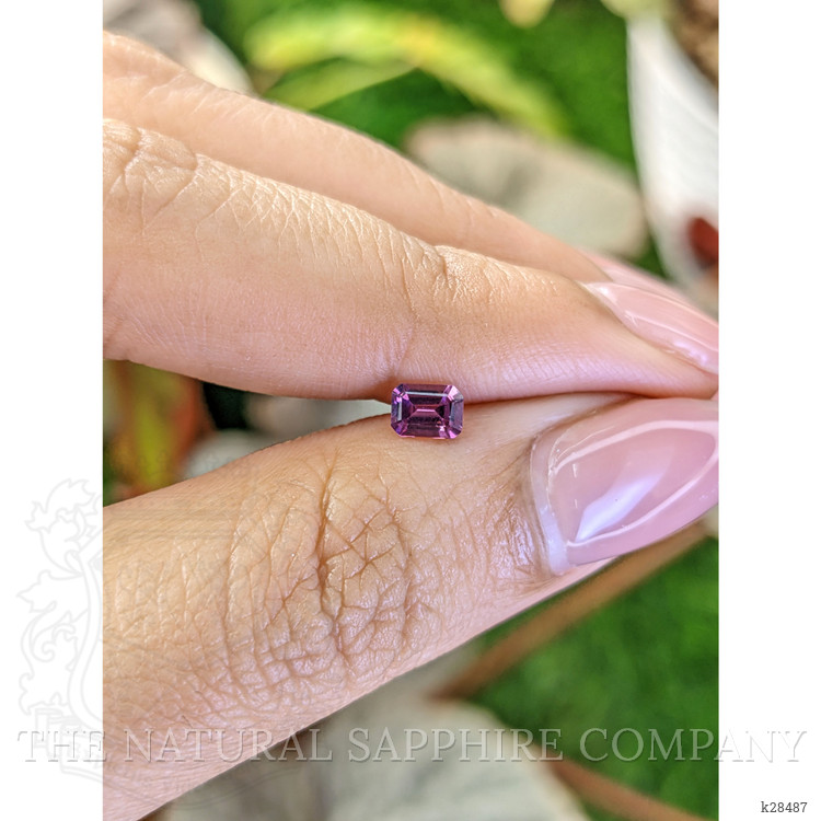 0.39 Ct. Pinkish Purple Rhodolite Garnet from Ceylon (Sri Lanka)