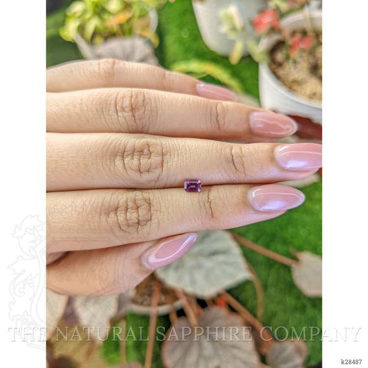 0.39 Ct. Pinkish Purple Rhodolite Garnet from Ceylon (Sri Lanka)
