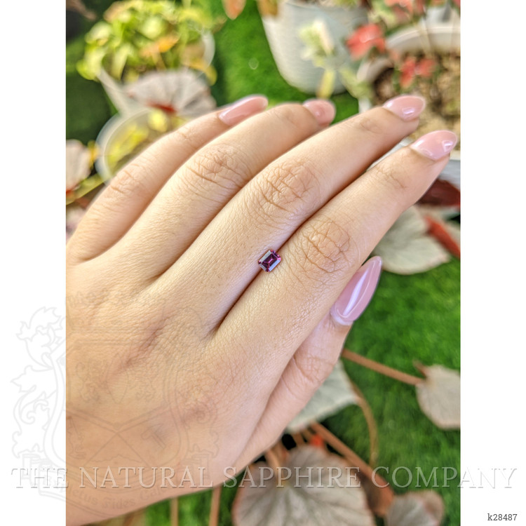 0.39 Ct. Pinkish Purple Rhodolite Garnet from Ceylon (Sri Lanka)