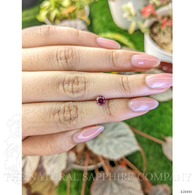 0.65 Ct. Purplish Pink Rhodolite Garnet from Ceylon (Sri Lanka)