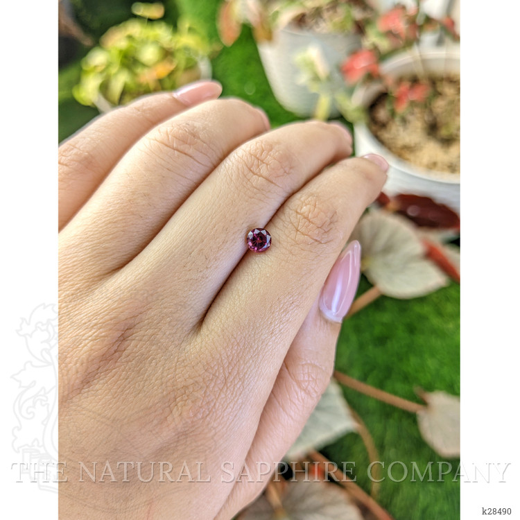 0.65 Ct. Purplish Pink Rhodolite Garnet from Ceylon (Sri Lanka)