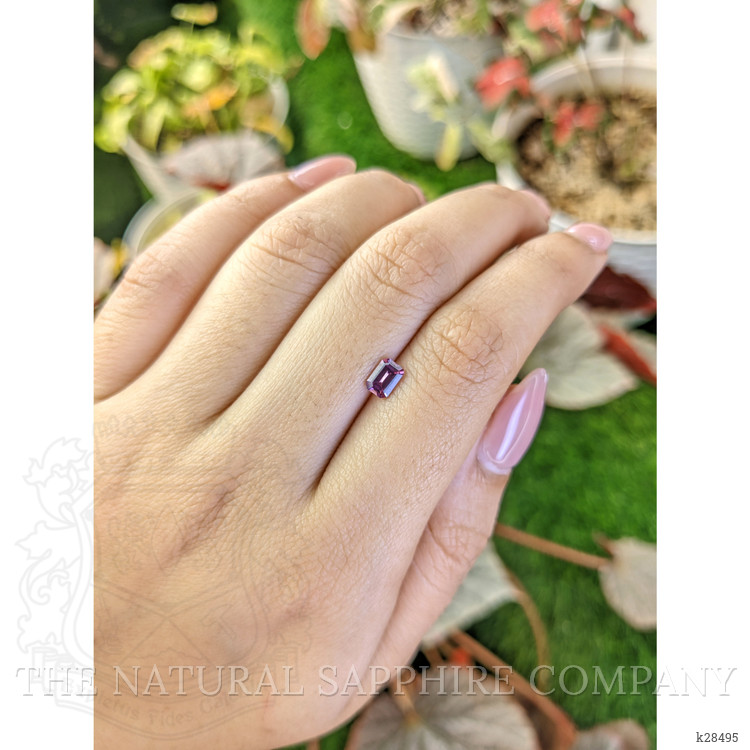 0.59 Ct. Pinkish Purple Rhodolite Garnet from Ceylon (Sri Lanka)