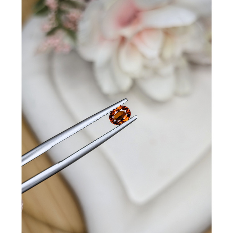 0.41 Ct. Reddish Orange Hessonite Garnet from Madagascar