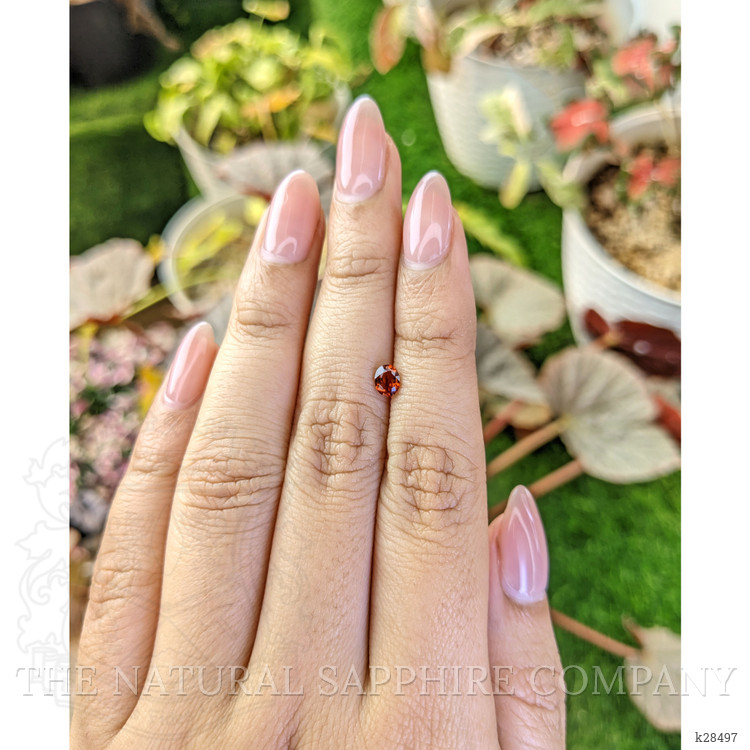 0.41 Ct. Reddish Orange Hessonite Garnet from Madagascar