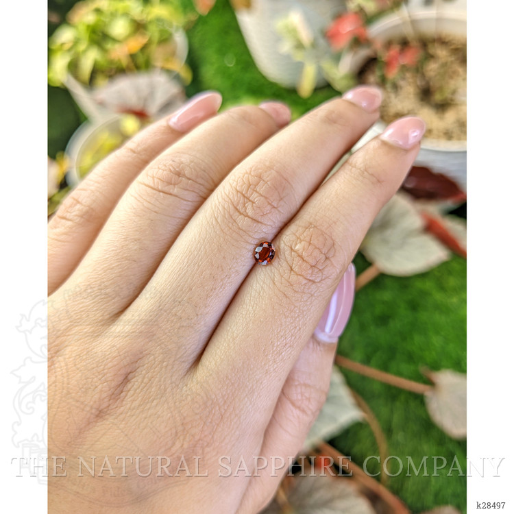 0.41 Ct. Reddish Orange Hessonite Garnet from Madagascar