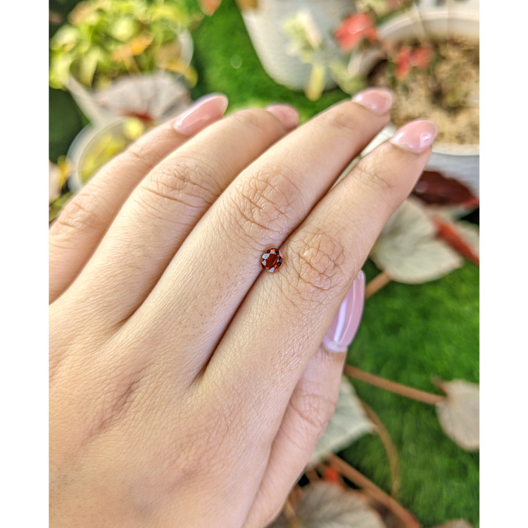 0.41 Ct. Reddish Orange Hessonite Garnet from Madagascar