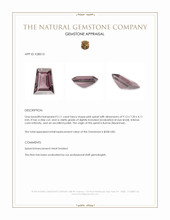 2.11 Ct. Pink Spinel from Burma (Myanmar) Appraisal