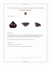 1.32 Ct. Pinkish Purple Spinel from Burma (Myanmar) Appraisal