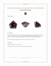 0.93 Ct. Pinkish Purple Spinel from Burma (Myanmar) Appraisal