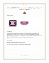 0.67 Ct. Purplish Pink Rhodolite Garnet from Ceylon (Sri Lanka) Appraisal
