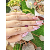 0.67 Ct. Purplish Pink Rhodolite Garnet from Ceylon (Sri Lanka) Life Style