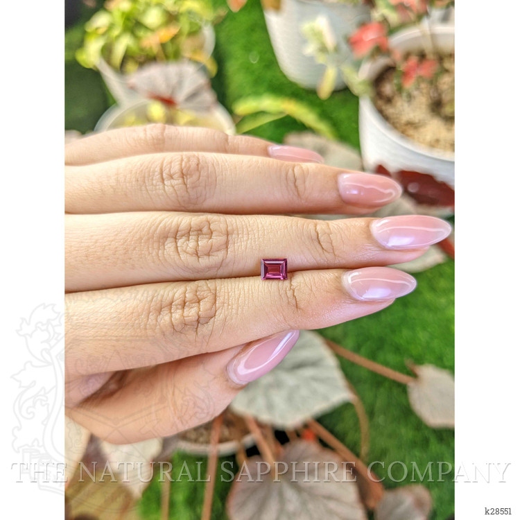 0.67 Ct. Purplish Pink Rhodolite Garnet from Ceylon (Sri Lanka)