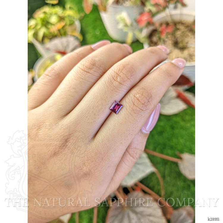 0.67 Ct. Purplish Pink Rhodolite Garnet from Ceylon (Sri Lanka)