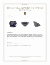 1.34 Ct. Purple Spinel from Burma (Myanmar) Appraisal