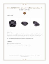 1.12 Ct. Purple Spinel from Burma (Myanmar) Appraisal