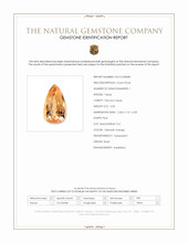 4.30 Ct. Yellowish Orange Precious Topaz from Brazil Scan Report