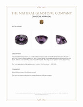 1.15 Ct. Purple Spinel from Burma (Myanmar) Appraisal