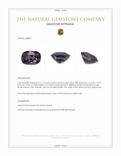 1.12 Ct. Purple Spinel from Burma (Myanmar) Appraisal