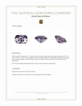 1.10 Ct. Purplish Grey Spinel from Burma (Myanmar) Appraisal