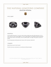 1.30 Ct. Purplish Grey Spinel from Ceylon (Sri Lanka) Appraisal