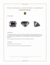 1.18 Ct. Purplish Grey Spinel from Burma (Myanmar) Appraisal