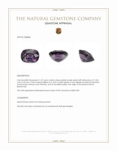 1.52 Ct. Pinkish Purple Spinel from Burma (Myanmar) Appraisal