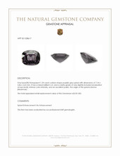 1.20 Ct. Purplish Grey Spinel from Burma (Myanmar) Appraisal