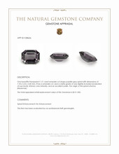 1.21 Ct. Purplish Grey Spinel from Burma (Myanmar) Appraisal