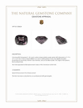 1.40 Ct. Pinkish Purple Spinel from Burma (Myanmar) Appraisal