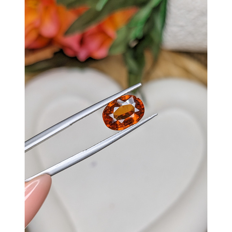 3.29 Ct. Reddish Orange Hessonite Garnet from Madagascar