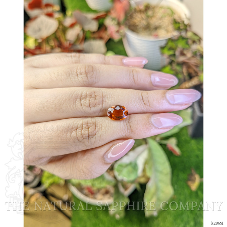 3.29 Ct. Reddish Orange Hessonite Garnet from Madagascar