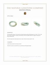 12.28 Ct. Green Jade from Burma (Myanmar) Appraisal