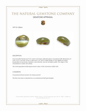 0.52 Ct. Yellowish Green Cabochon Chrysoberyl from Ceylon (Sri Lanka) Appraisal