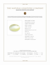 0.83 Ct. Yellowish Green Cabochon Chrysoberyl from Ceylon (Sri Lanka) Scan Report
