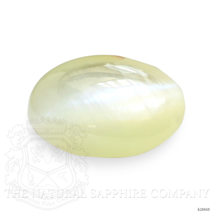 0.83 Ct. Yellowish Green Cabochon Chrysoberyl from Ceylon (Sri Lanka)