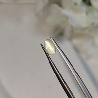 0.83 Ct. Yellowish Green Cabochon Chrysoberyl from Ceylon (Sri Lanka) Life Style