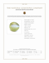 0.82 Ct. Yellowish Green Cabochon Chrysoberyl from Ceylon (Sri Lanka) Scan Report