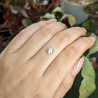 0.82 Ct. Yellowish Green Cabochon Chrysoberyl from Ceylon (Sri Lanka) Life Style