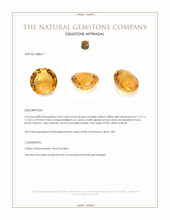 5.04 Ct. Orangish Yellow Citrine from Brazil Appraisal