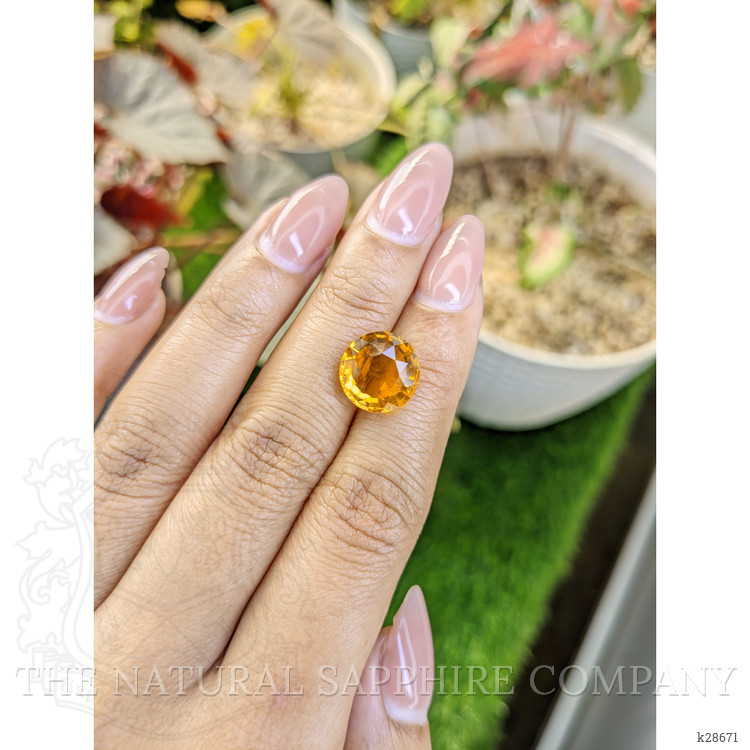 5.04 Ct. Orangish Yellow Citrine from Brazil