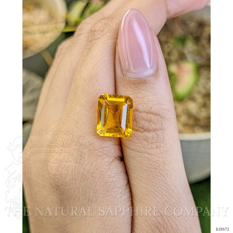 5.53 Ct. Orangish Yellow Citrine from Brazil