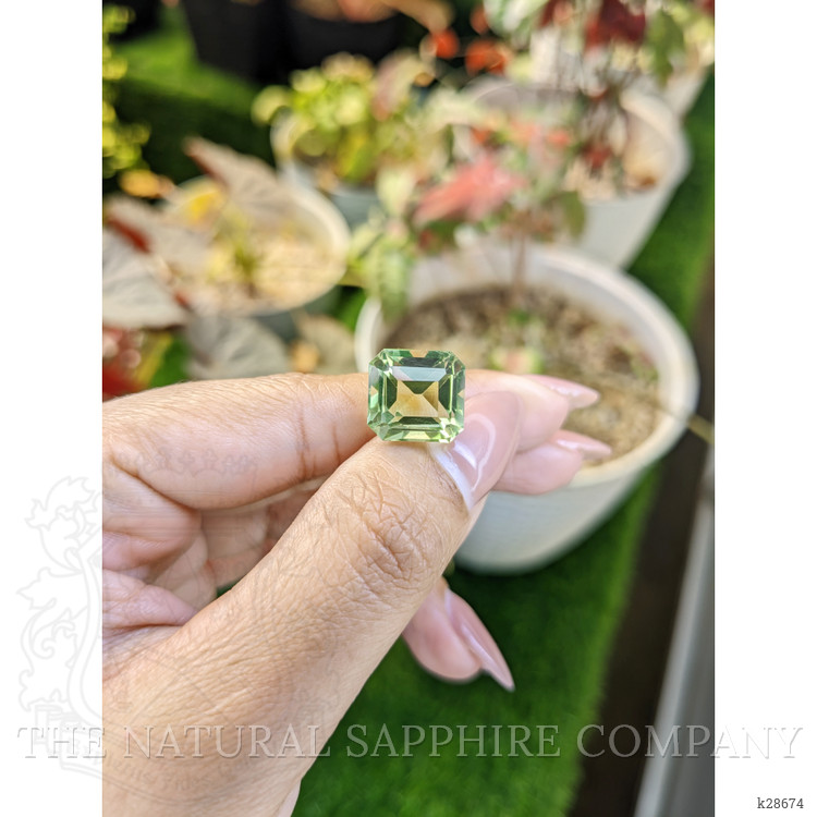 10.08 Ct. Yellowish Green Prasiolite from Brazil
