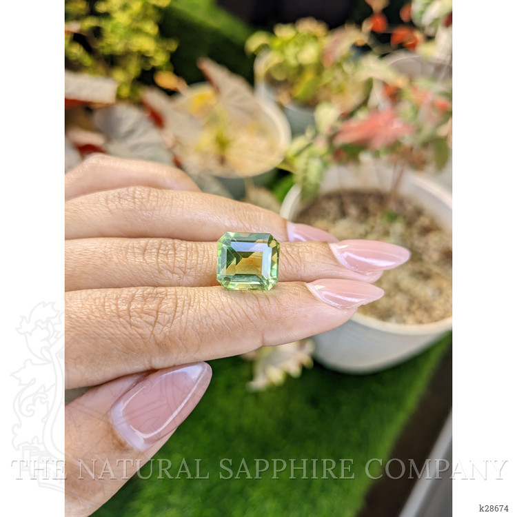 10.08 Ct. Yellowish Green Prasiolite from Brazil