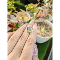 10.08 Ct. Yellowish Green Prasiolite from Brazil Life Style