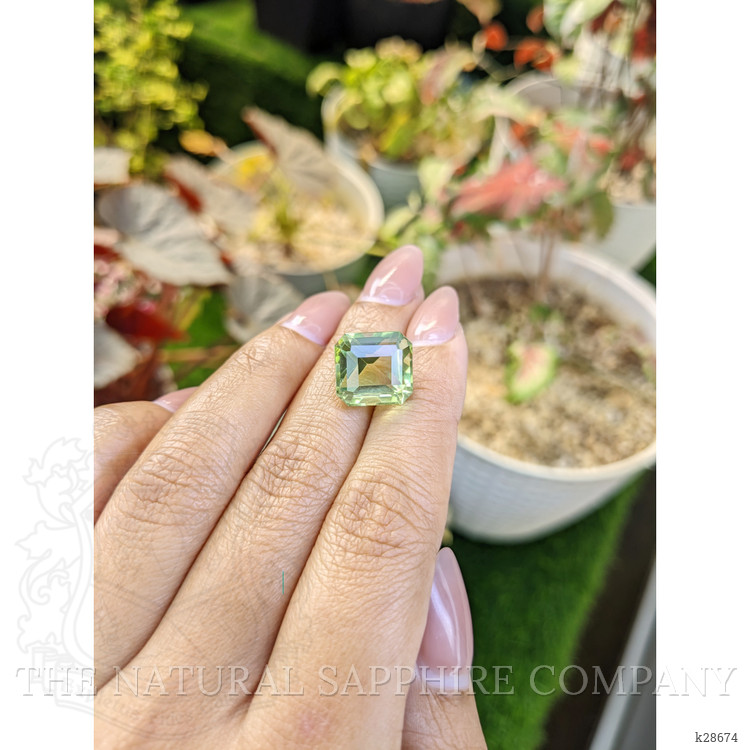 10.08 Ct. Yellowish Green Prasiolite from Brazil