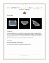 0.77 Ct. Rainbow Moonstone from Ceylon (Sri Lanka) Appraisal