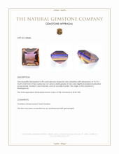 6.98 Ct. Bi Color Ametrine from Madagascar Appraisal