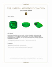 2.04 Ct. Tsavorite Garnet from Tanzania Appraisal