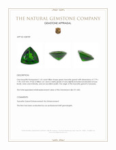 1.55 Ct. Tsavorite Garnet from Tanzania Appraisal