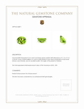 3.62 Ct. Peridot from Pakistan Appraisal